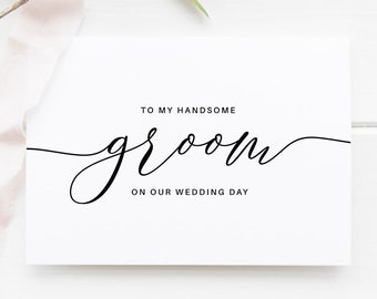 Groom Wedding Card, To my Groom on my Wedding Day Card, Wedding Day Card, Wedding Card, On My Wedding Day, To my Groom Card, Groom Card