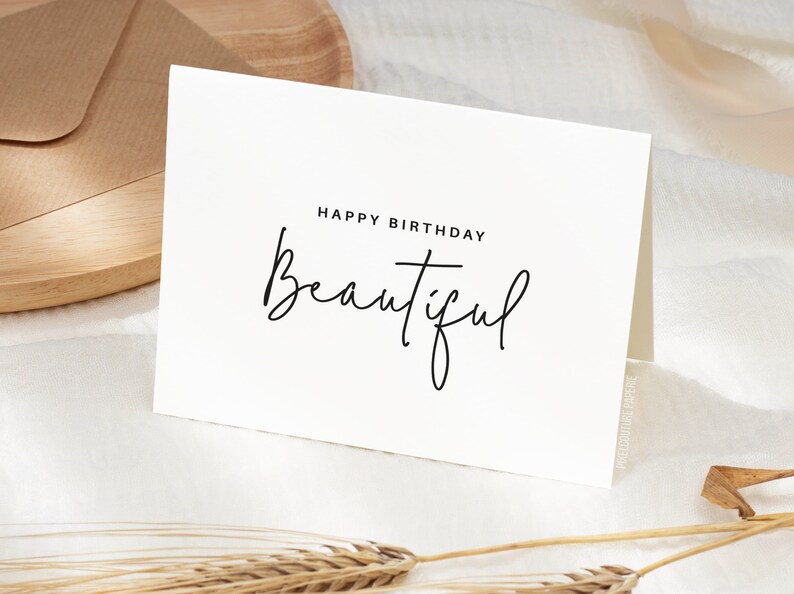 Printable Birthday Card for Her Modern Birthday Card Happy - Etsy