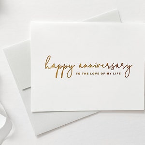 First anniversary card, Wedding Anniversary Card, First Anniversary, 1st Anniversary Card, Husband anniversary, Anniversary Card, Foil Card