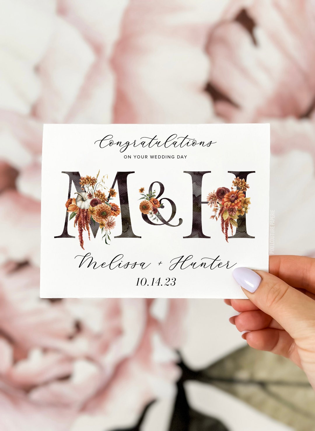 Personalized Wedding Day Card, Congrats Wedding Day Card, Wedding Day ...