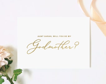 Will you be my Godmother card, Godmother proposal card, be my Godmother, Godmother card, Godmother proposal, Godparents proposal card