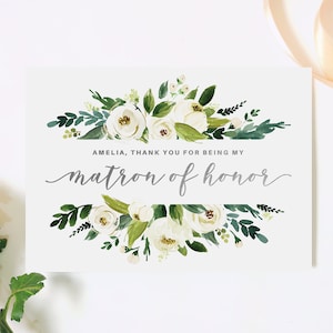 Merci d'être ma demoiselle d'honneur, merci de mariage, carte de remerciement de demoiselle d'honneur, carte de remerciement, carte de remerciement de demoiselle d'honneur, carte de mariage