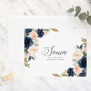 Serez-vous ma carte de demoiselle d'honneur, carte de proposition de demoiselle d'honneur, carte de proposition de demoiselle d'honneur florale, proposition de demoiselle d'honneur, carte de demoiselle d'honneur en aluminium