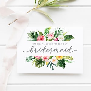 Merci d'être ma demoiselle d'honneur, merci de mariage, carte de remerciement de demoiselle d'honneur, carte de remerciement, carte de remerciement de demoiselle d'honneur, carte de mariage