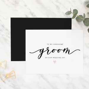 Carte de jour de mariage, carte de mariage, carte de marié, le jour de mon mariage, le jour de notre mariage, mariage, à ma carte de marié, cartes de mariage, jour de mariage