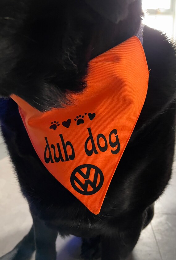Dub Dog Neck Bandana Orange and Black Vw Campervan Etsy UK