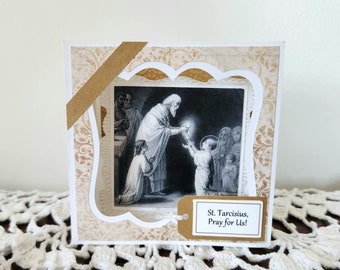 St Tarcisius - Mini Shrine Keepsake Card