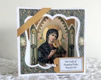 Our Lady of Perpetual Help - Mini Shrine Keepsake Card