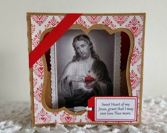 Sacred Heart Mini Shrine Keepsake Card