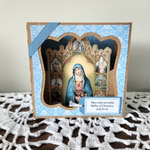 Our Lady of Sorrows Mini Shrine Keepsake Card - September Devotion