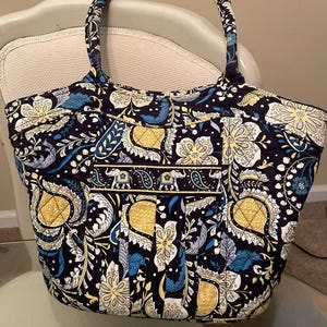 Vera Bradley Ellie Blue Tote Vintage