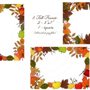Hello Fall Hand Painted Stock Illustrations, Clip Art, Digital Download ...