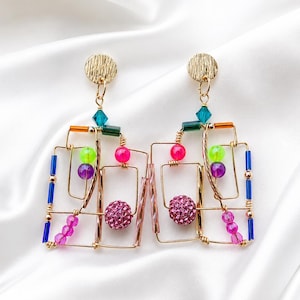 Electric Confetti Statement Earrings