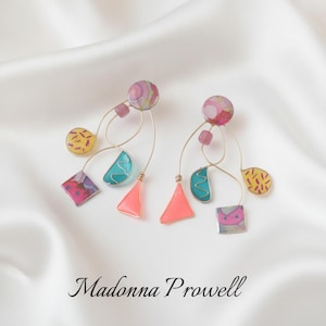Abstract Cascade Earrings