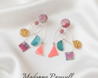 Abstract Cascade Earrings