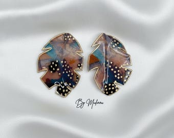 Aurora Leaf Abstract Earrings