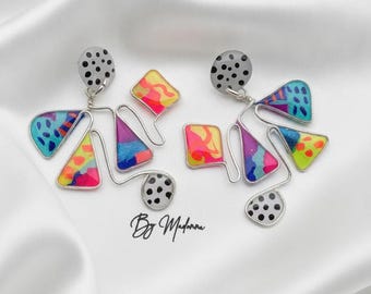 Color Riot Earrings Statement Earrings