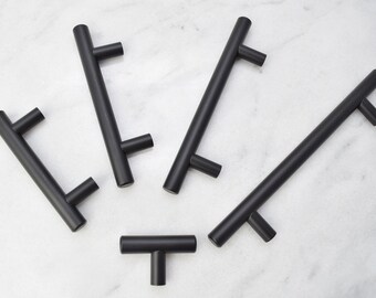 black cabinet pulls etsy
