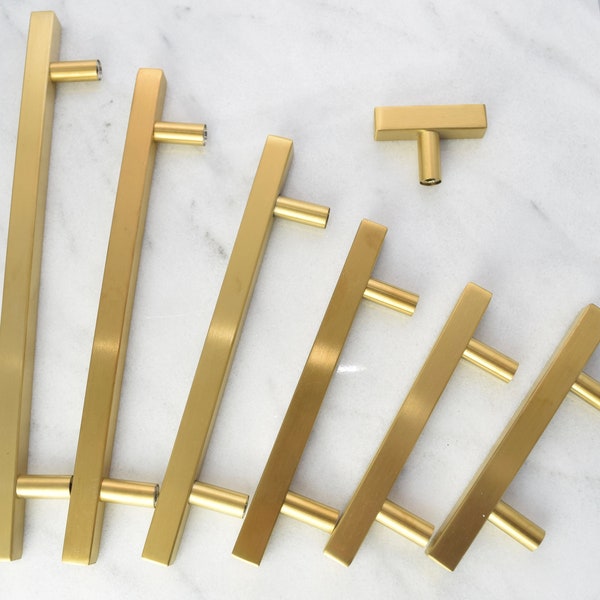 Brushed Gold Drawer Pulls, Drawer Knobs, Cabinet Pulls, Cabinet Handles, Drawer Handles, Cabinet Knobs