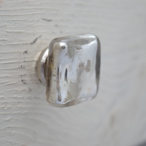 Silver Mercury Glass Drawer Knobs Cabinet Pulls Cabinet Etsy