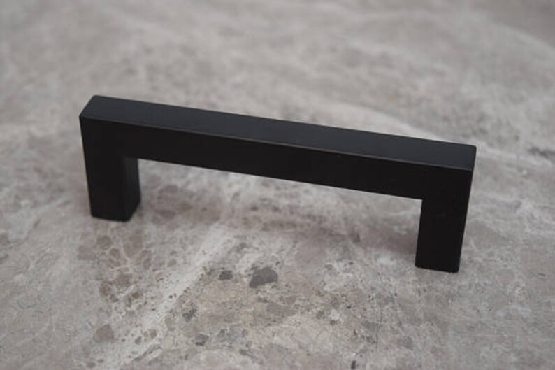 Modern Matte Black Drawer Pulls Drawer Knobs Pulls Etsy