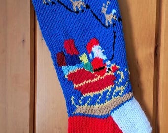 Santa sleigh stocking
