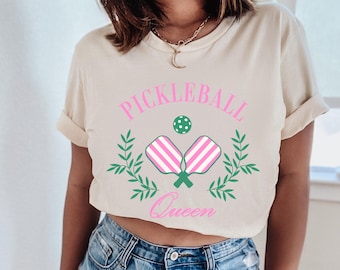 Pickleball Queen  Shirt - Social Club - Gym Moms Club Tshirt - Gifts for Moms - Aesthetic Gym Shirt - Girl Club - Trendy Pickleball Shirt