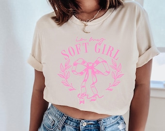 In My Soft Girl Era Shirt - Social Club - Coquette Girl - Coquette Shirt - Pink Bow Unisex Shirt - Soft Girl Aesthetic - Gifts for Her