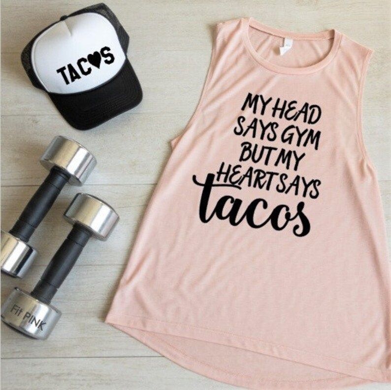 Funny Gym Tank, Gym and Tacos Workout Tanks, Funny Workout Tank Tops, Fitness Apparel, Funny Muscle Shirt, Gym Humor, Taco Shirts image 7