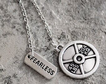 Details about / CROSSFIT 45# Weight Lifting /'I CHOOSE STRENGTH/' Tag BALL Chain PENDANT NECKLACE