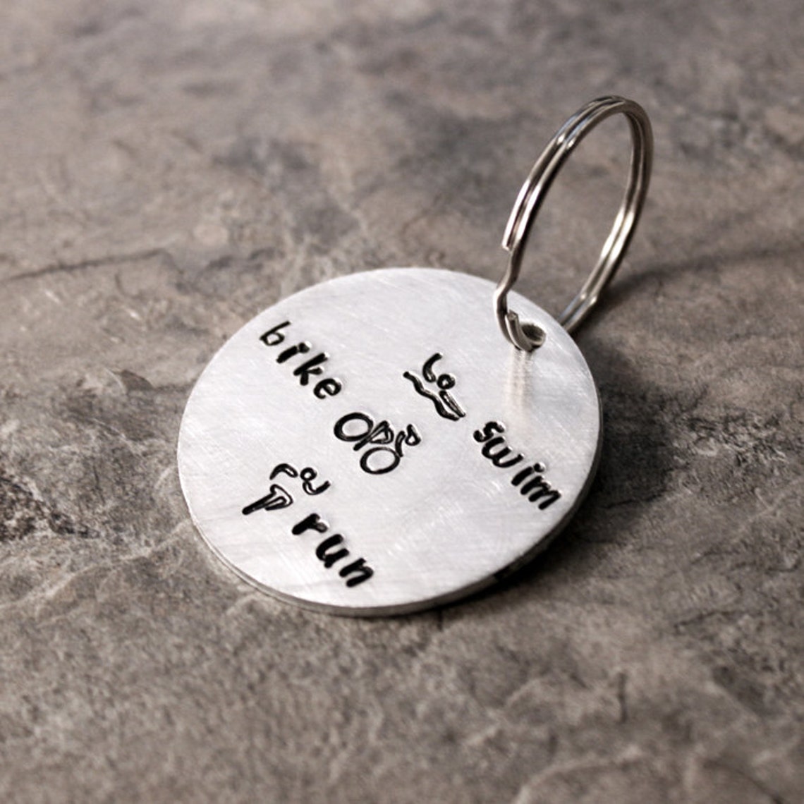 Triathlon Keychain Swim Bike Run Triathlete Swimmer Etsy