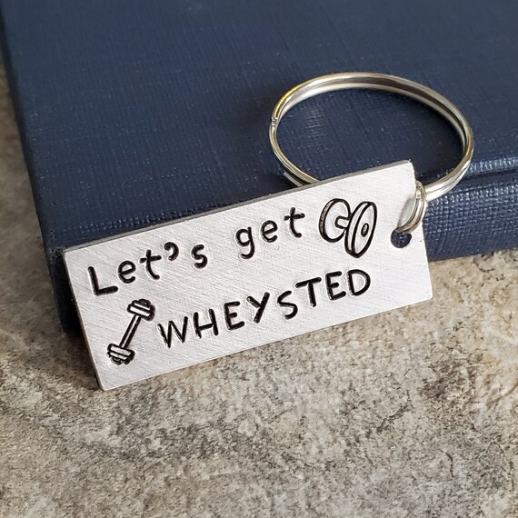 Let's Get Wheysted Keychain / Whey Protein Powder Key Ring Etsy