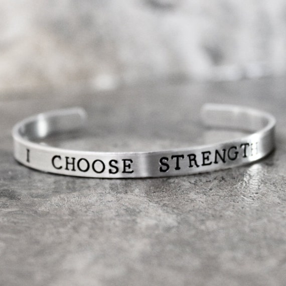 STRONG Love To Lift ~ Handstamped Bracelet ~ Motivational Fitness Jewelry