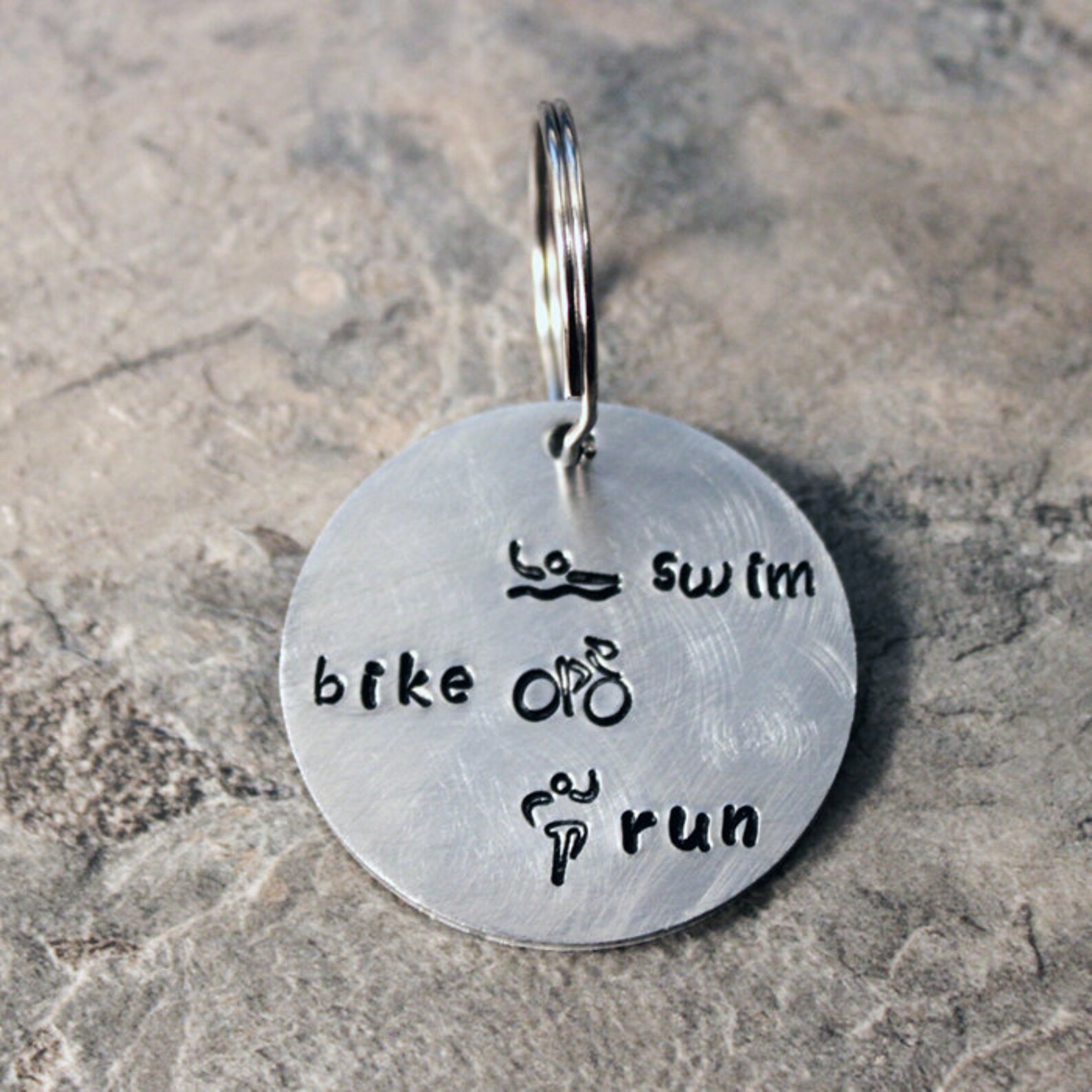 Triathlon Keychain Swim Bike Run Triathlete Swimmer Etsy