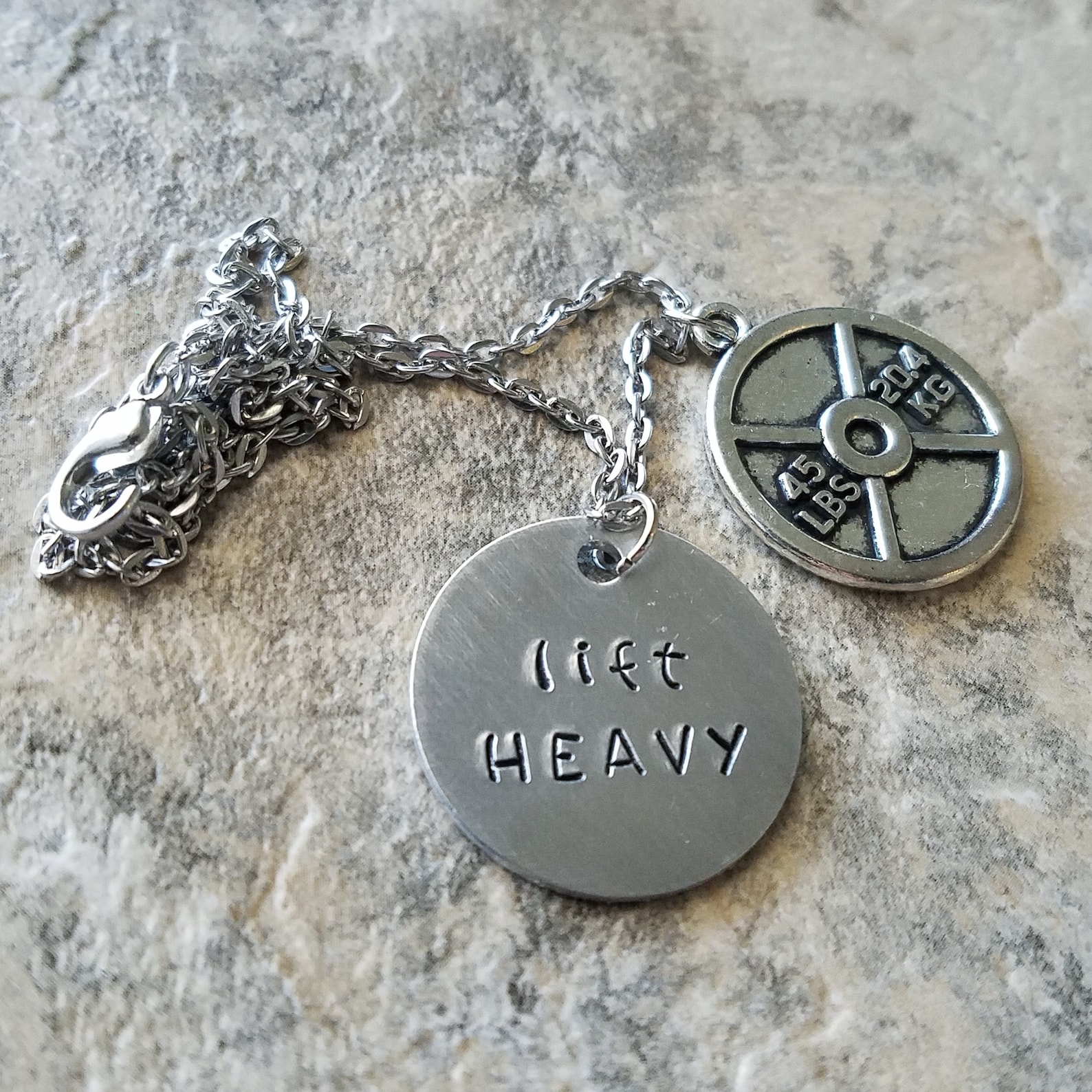 Lift Heavy Necklace Weight Lifting Jewelry With 20kg Weight Etsy