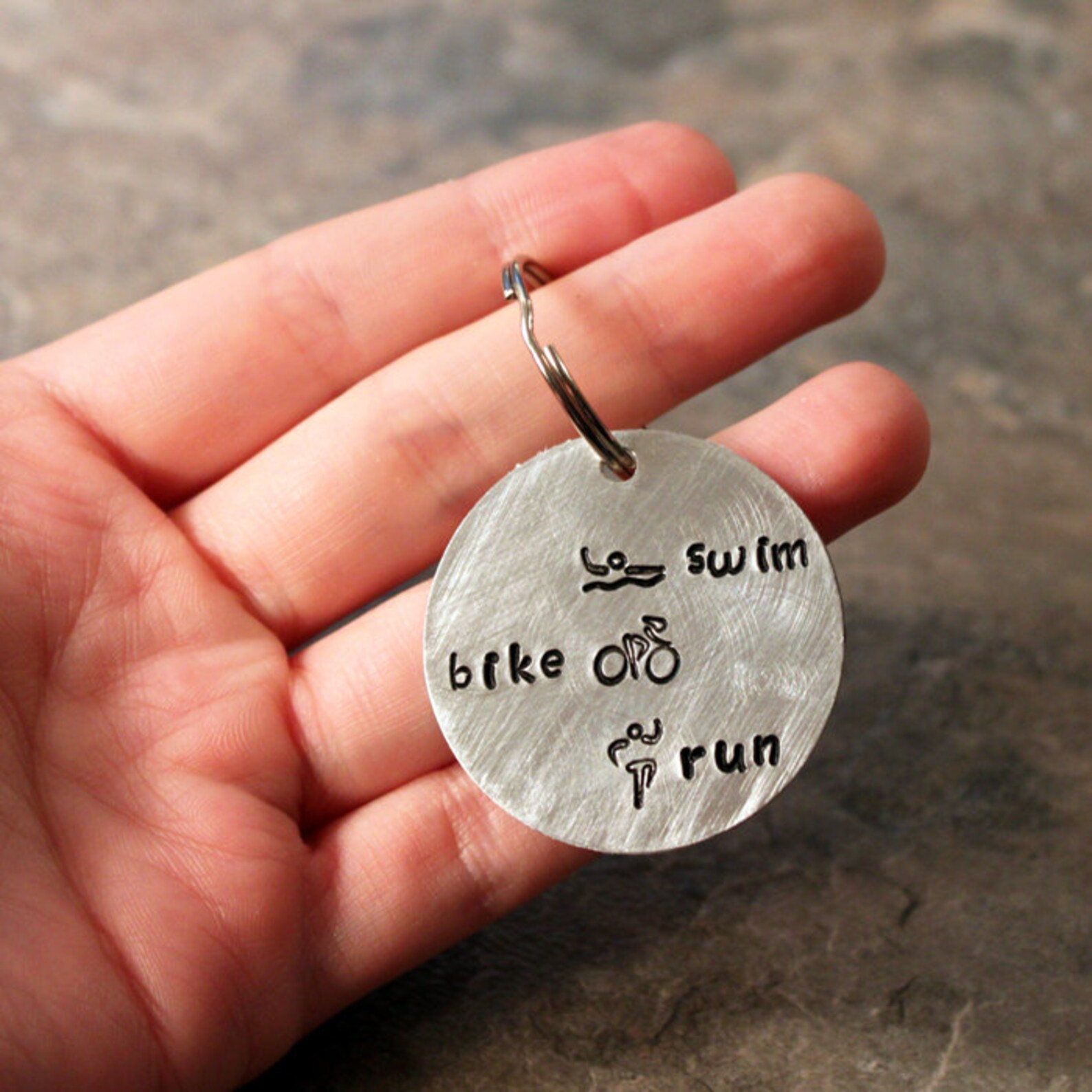Triathlon Keychain Swim Bike Run Triathlete Swimmer Etsy