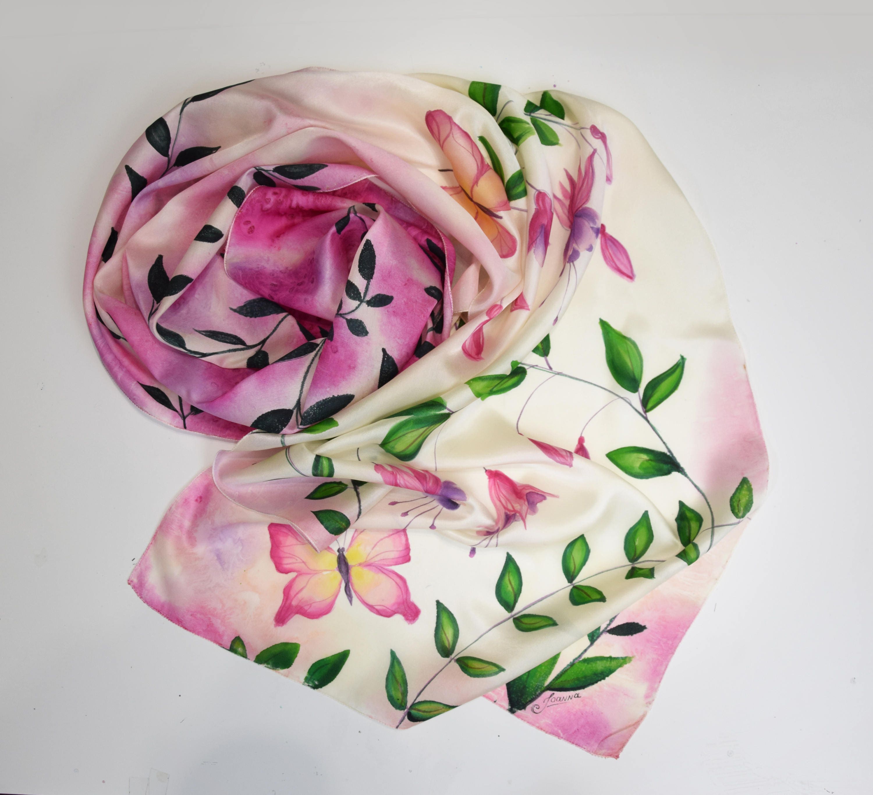 Jardin Scarf in Fuchsia