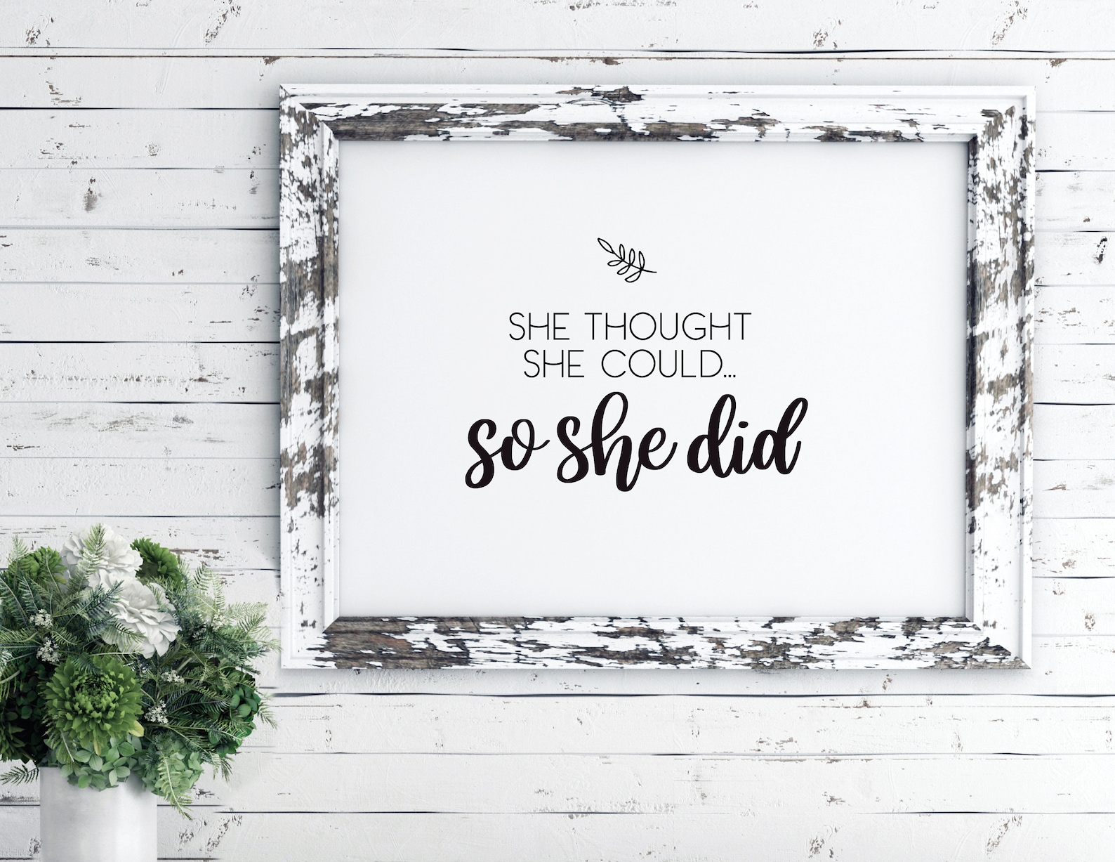 She Thought She Could so She Did Print Encouragement Print Etsy