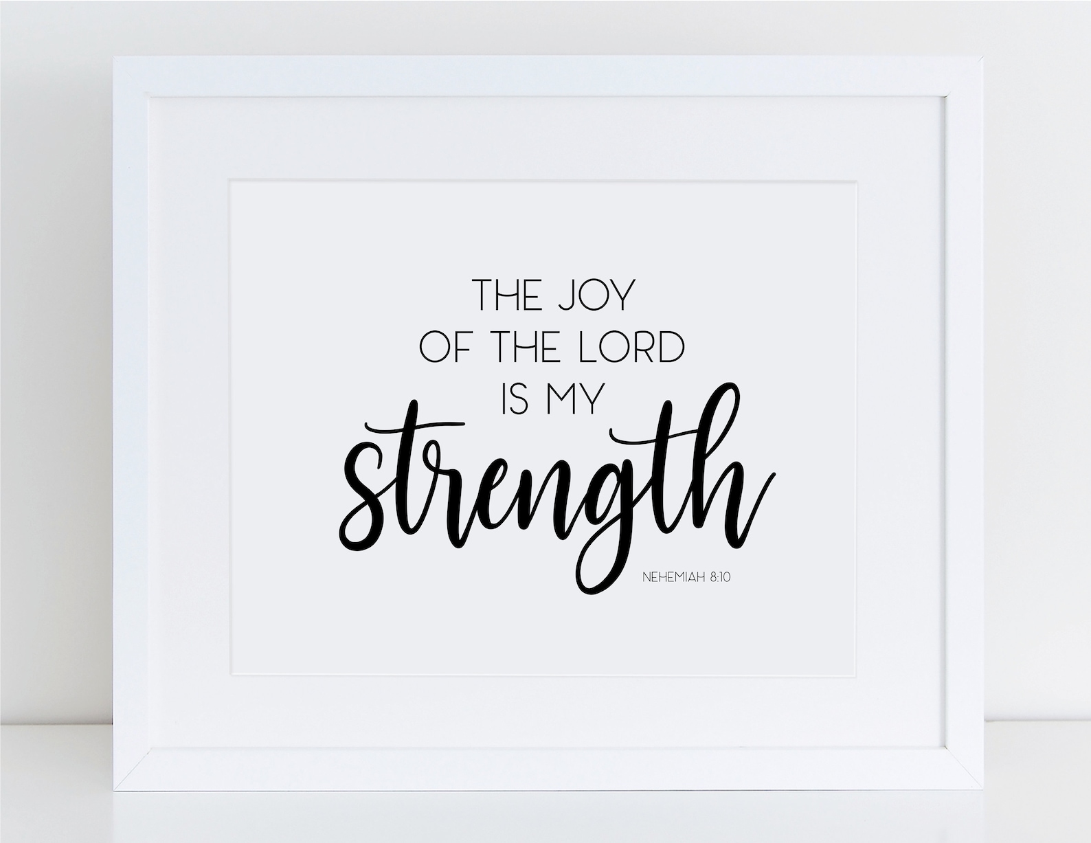 The JOY of the LORD is My STRENGTH Bible Verse Print Gift for Etsy