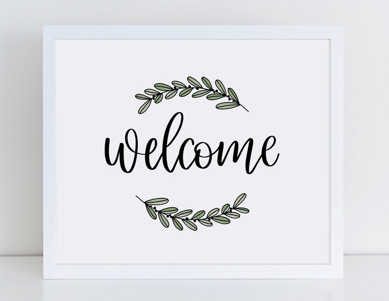 Welcome Printable Sign Entry Sign Hand Lettered Welcome | Etsy Canada