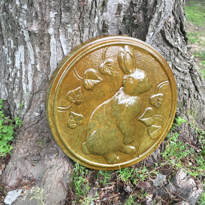 Rabbit Stepping Stone Mold Concrete Cement Mould garden path Etsy