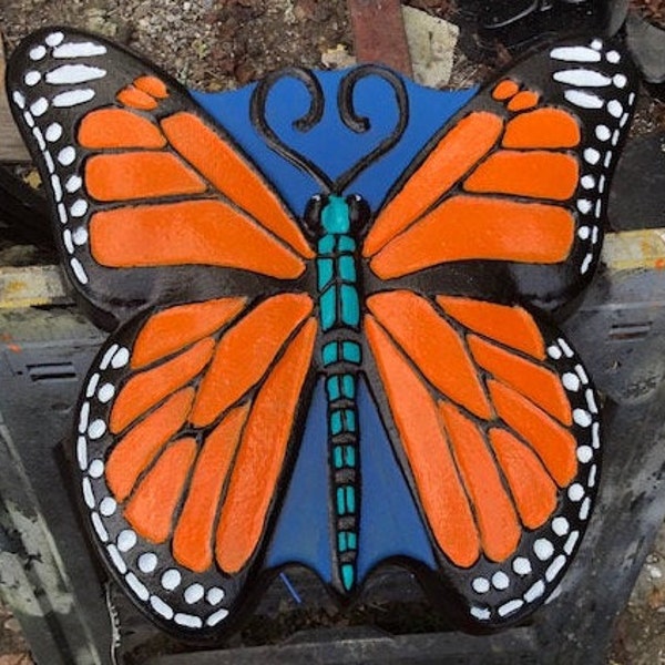 Butterfly Stepping Stone Mold use for walkways or painting your own designs on them, pathway maker,Pavers and Stones,Diy path maker mold