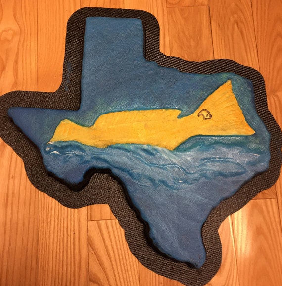 Concrete Mold State of Texas stepping stone mold with Red fish Etsy
