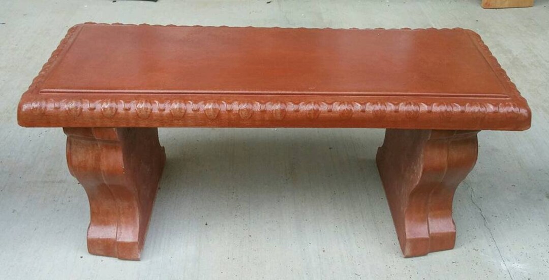 Concrete Bench Mold Set Full Size Bench Top Mold With 2 Arch Legs 3 Pc