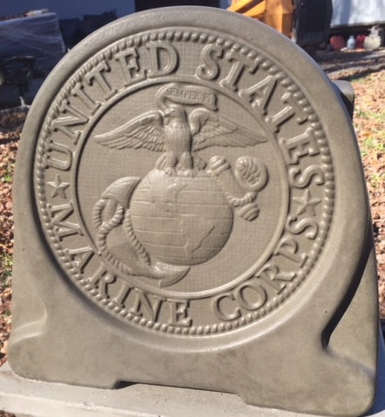 USMC Marine Corps Standing Stepping Stone Stone Mold DIY Etsy