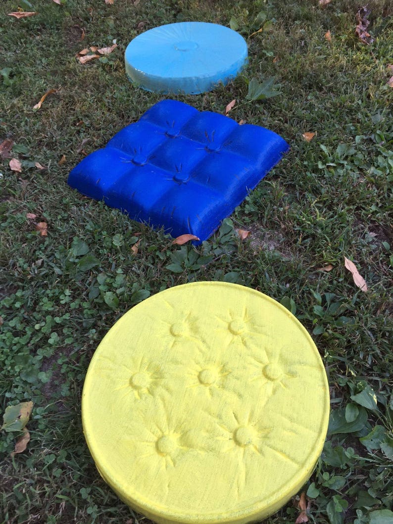Pillow Stepping Stone Molds Set Concrete You Will Get All 3 Home Decor For Walk Way Diy Kit