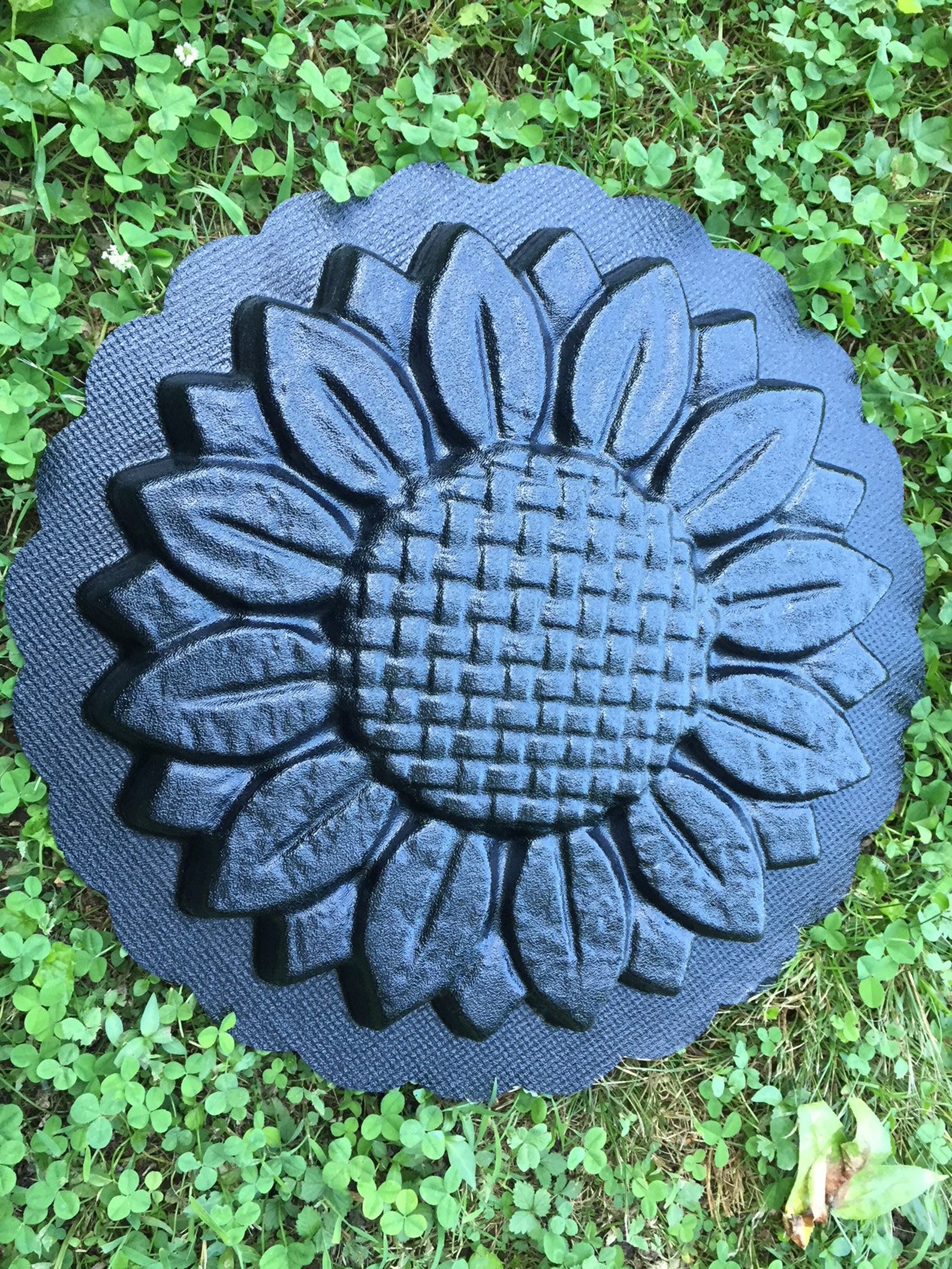 Large Textured Sunflower Stepping Stone Mold Concrete Mold to Etsy