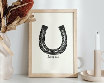 ¡Qué suerte tengo! / Arte del Oeste / Lámina / Vaquero / Flores del Oeste / Arte mural del Oeste