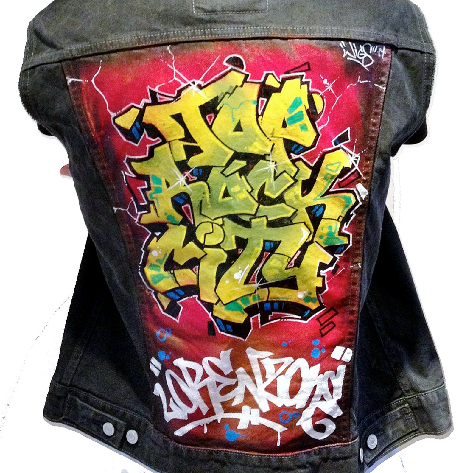 Custom Graffiti Denim Jacket your Name on a Jacket Etsy