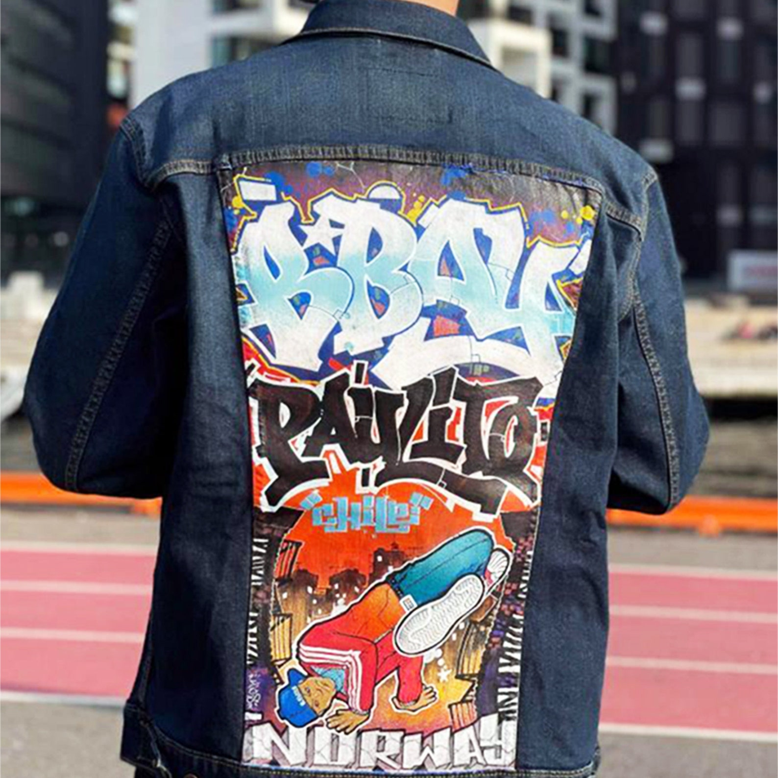 Custom Graffiti Denim Jacket your Name on a Jacket Etsy